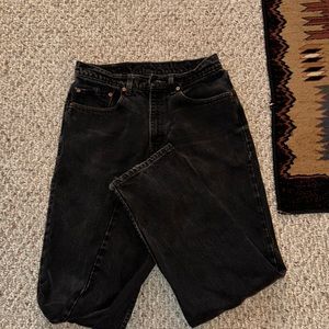 Black relaxed fit Levi jeans